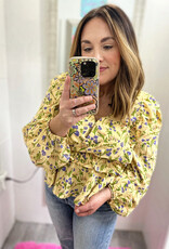 entro Remy Top in Yellow Floral