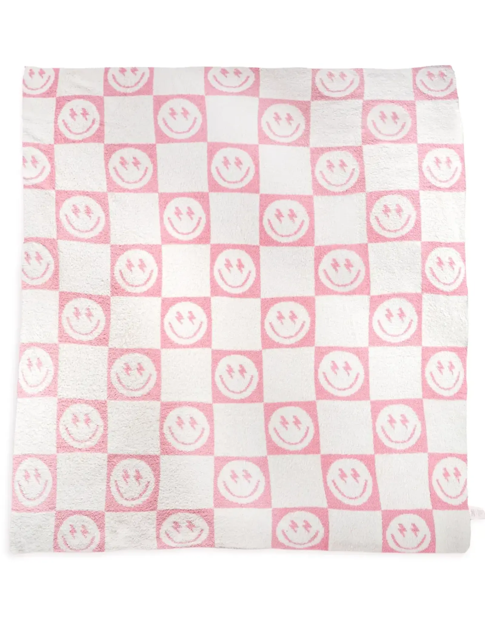 Living Royal Pink Bolt Smile Blanket