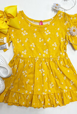 Melanie Dress in Yellow Floral
