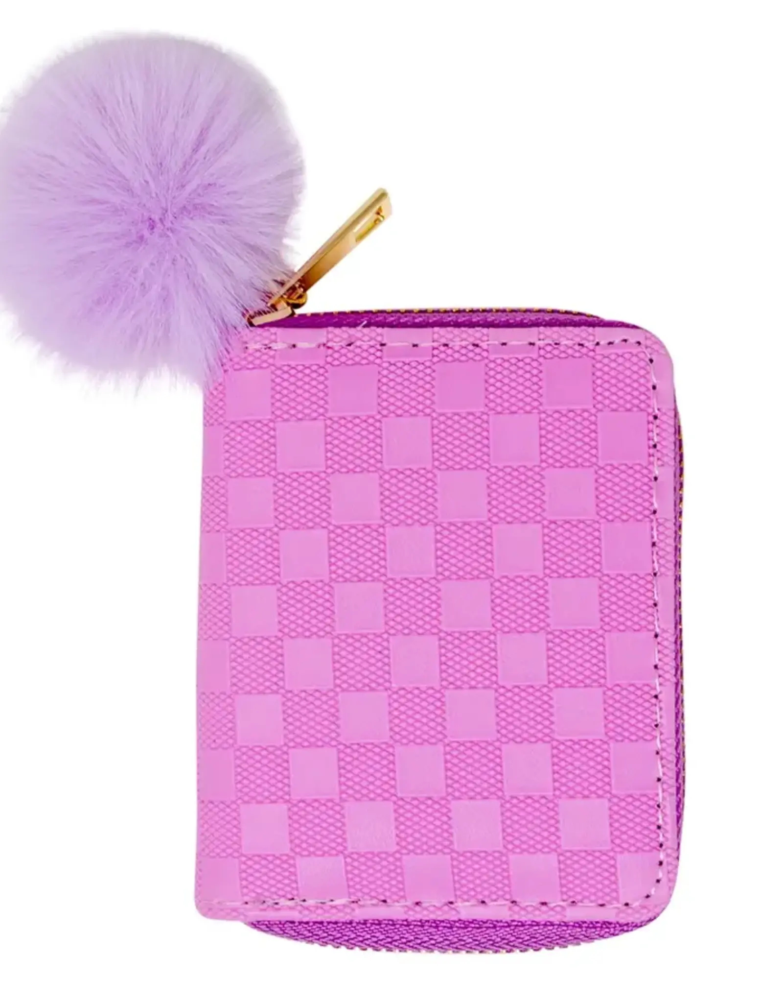 Zomi Gems Checker Canvas Wallet in Purple