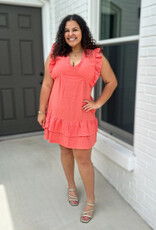 Bree Dress in Coral