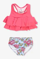 RuffleButts Cheerful Blooms Flounce Two Piece Swim