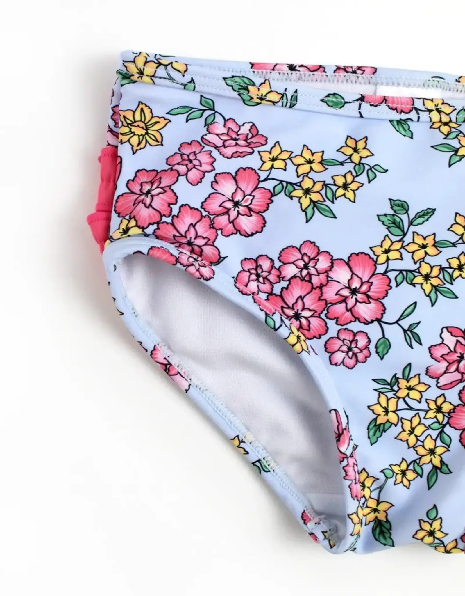 RuffleButts Cheerful Blooms Flounce Two Piece Swim