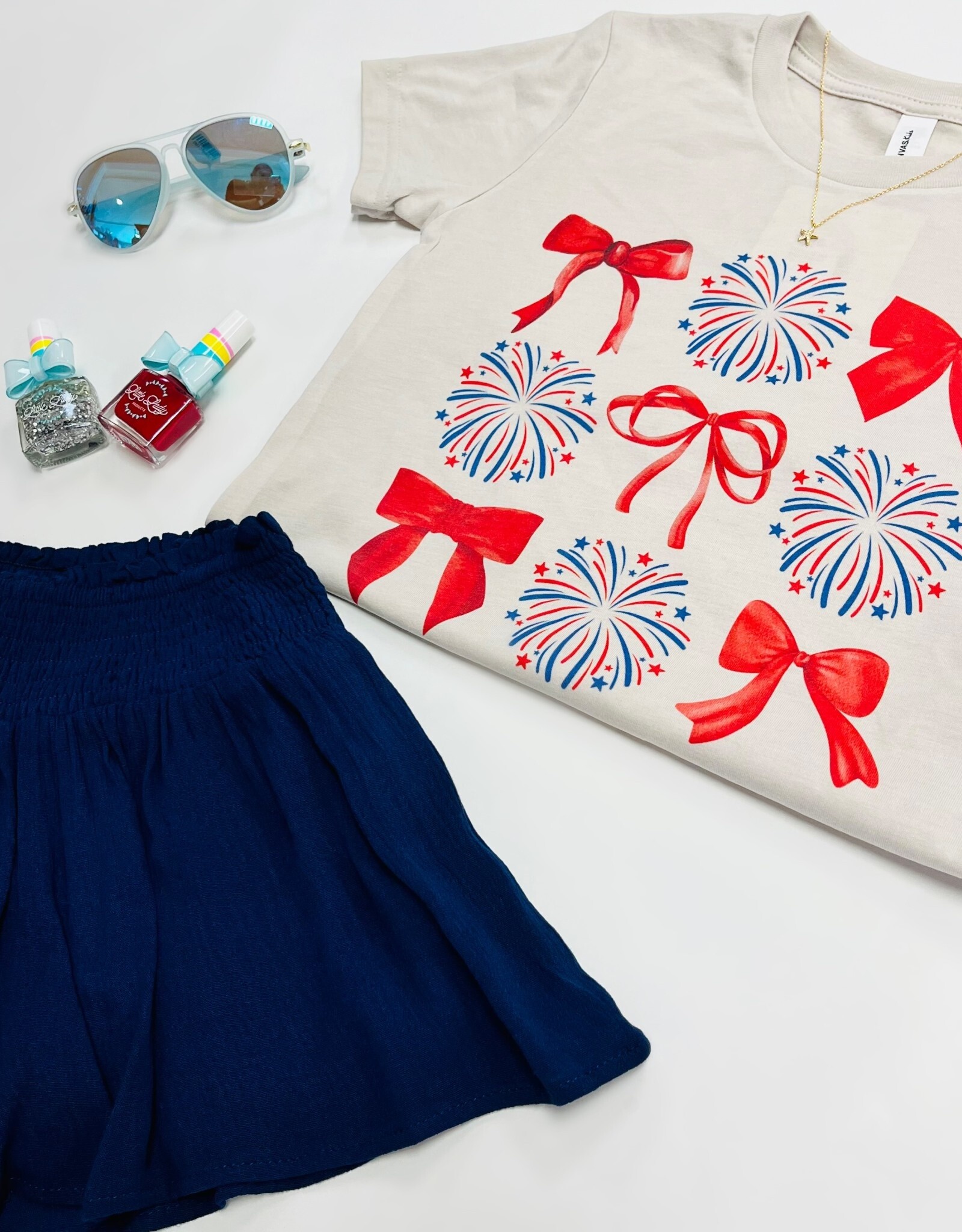Fireworks and Bows Graphic Tee
