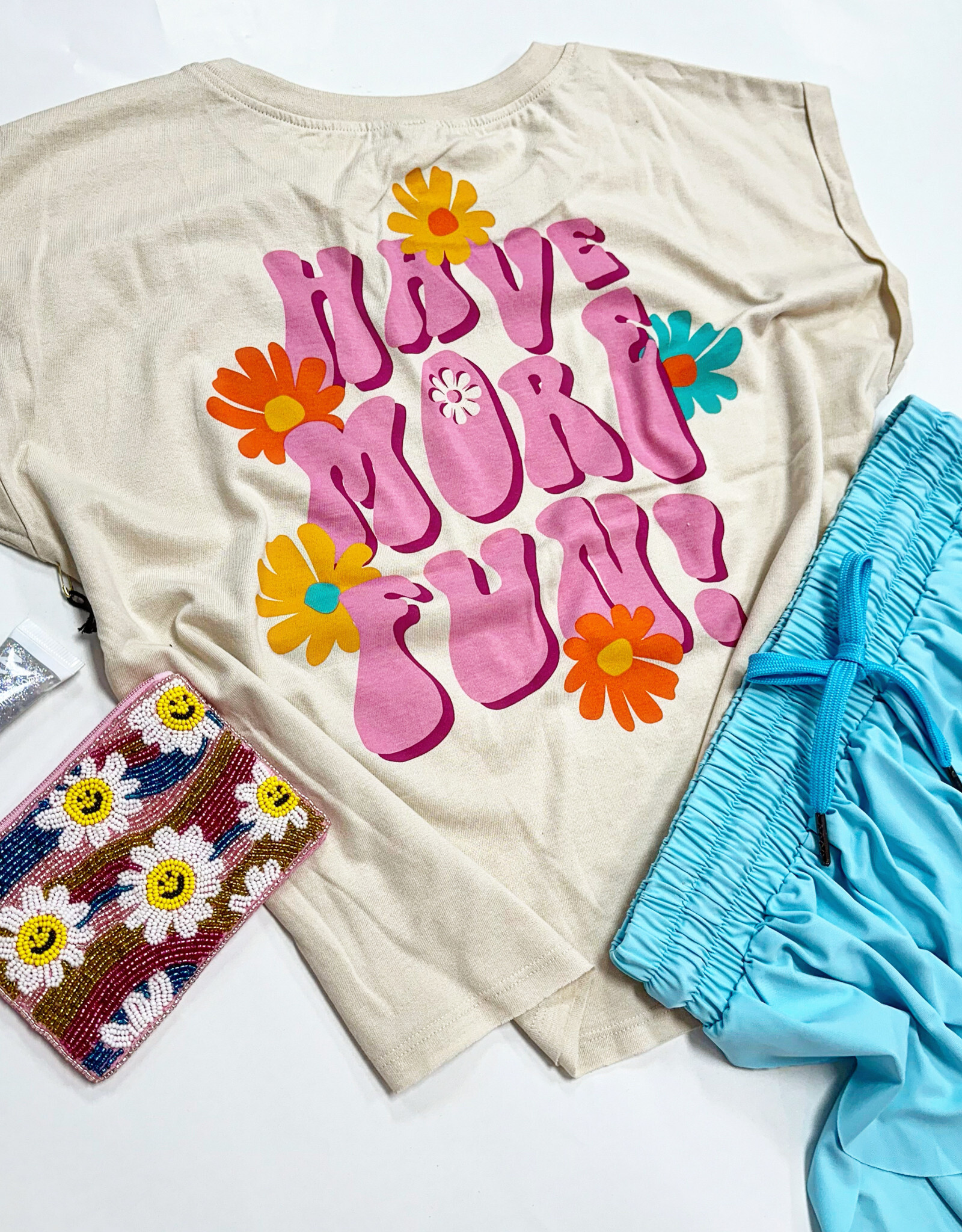 Paper Flower Have More Fun Graphic Tee
