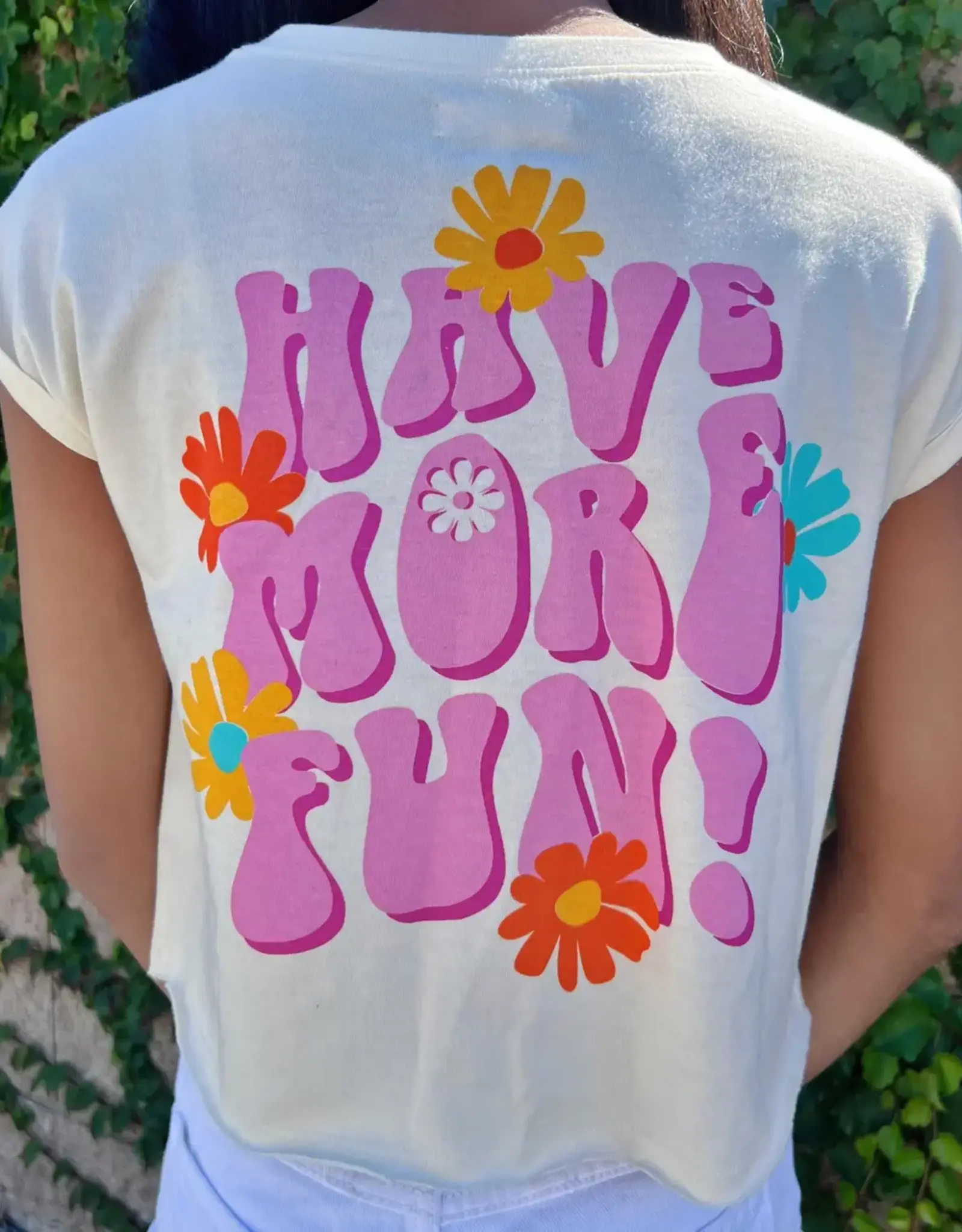 Paper Flower Have More Fun Graphic Tee