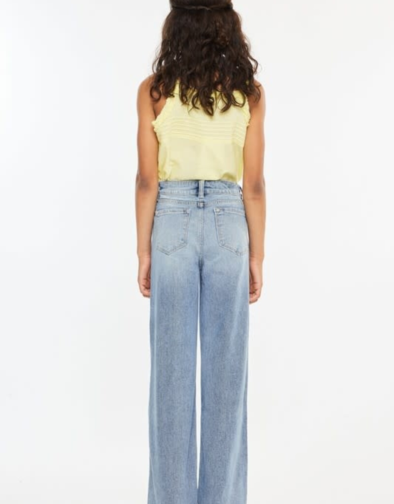 KanCan High Rise Slim Wide Leg in Light Wash