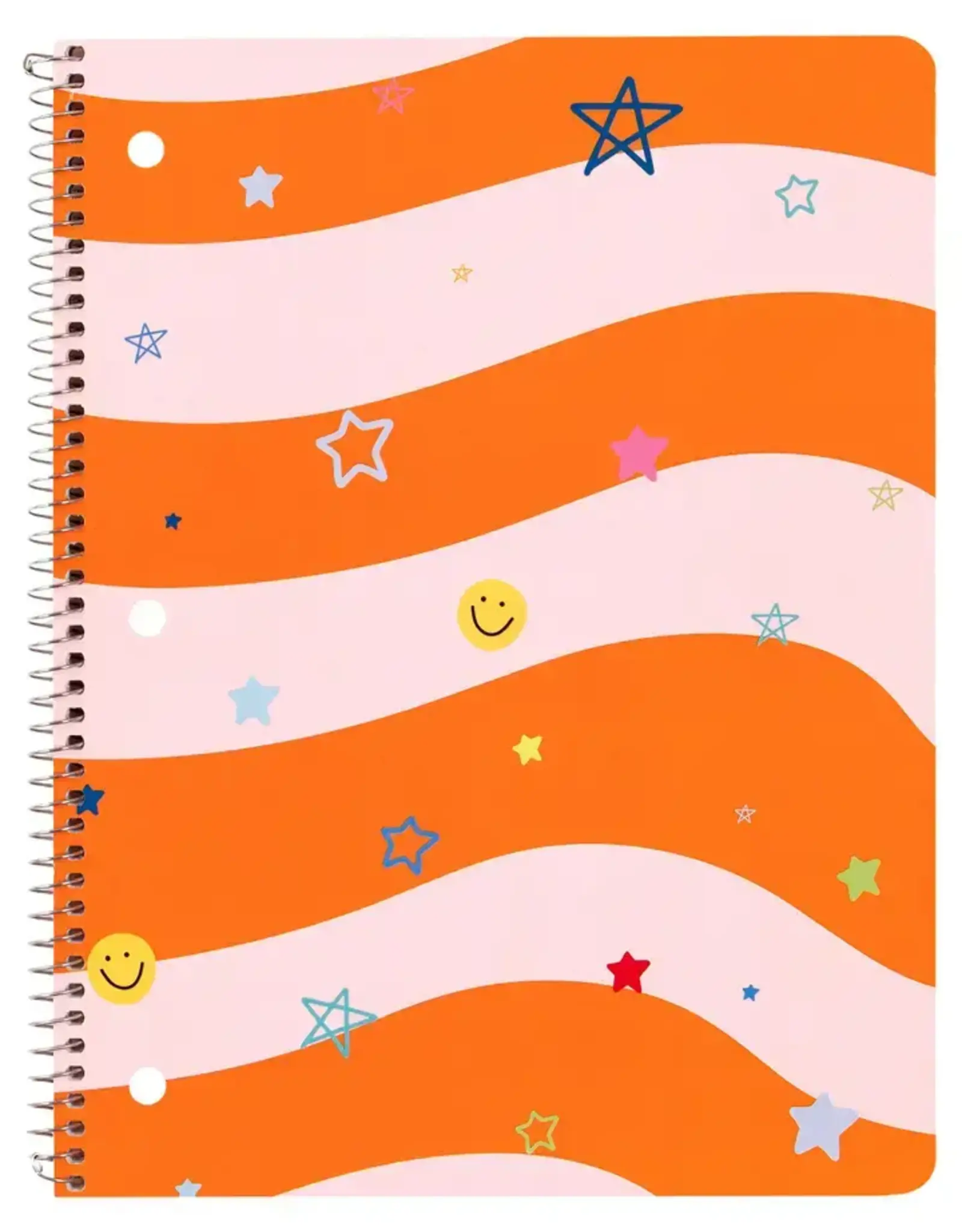 Callie Danielle Wavy Icons Spiral Notebook