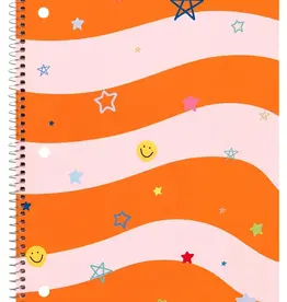 Callie Danielle Wavy Icons Spiral Notebook