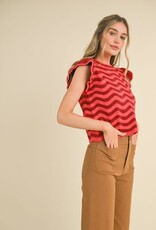 Addison Sweater Top in Burgundy