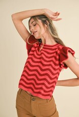 Addison Sweater Top in Burgundy