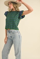 Addison Sweater Top in Blue