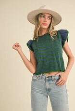 Addison Sweater Top in Blue