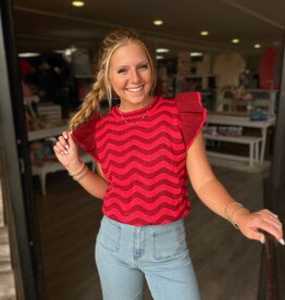 Addison Sweater Top in Burgundy