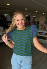 Addison Sweater Top in Blue