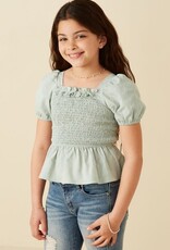 Hayden Anna Smocked Top in Sage