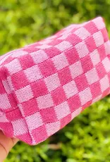 Check Yourself Cosmetic Bag in Pink