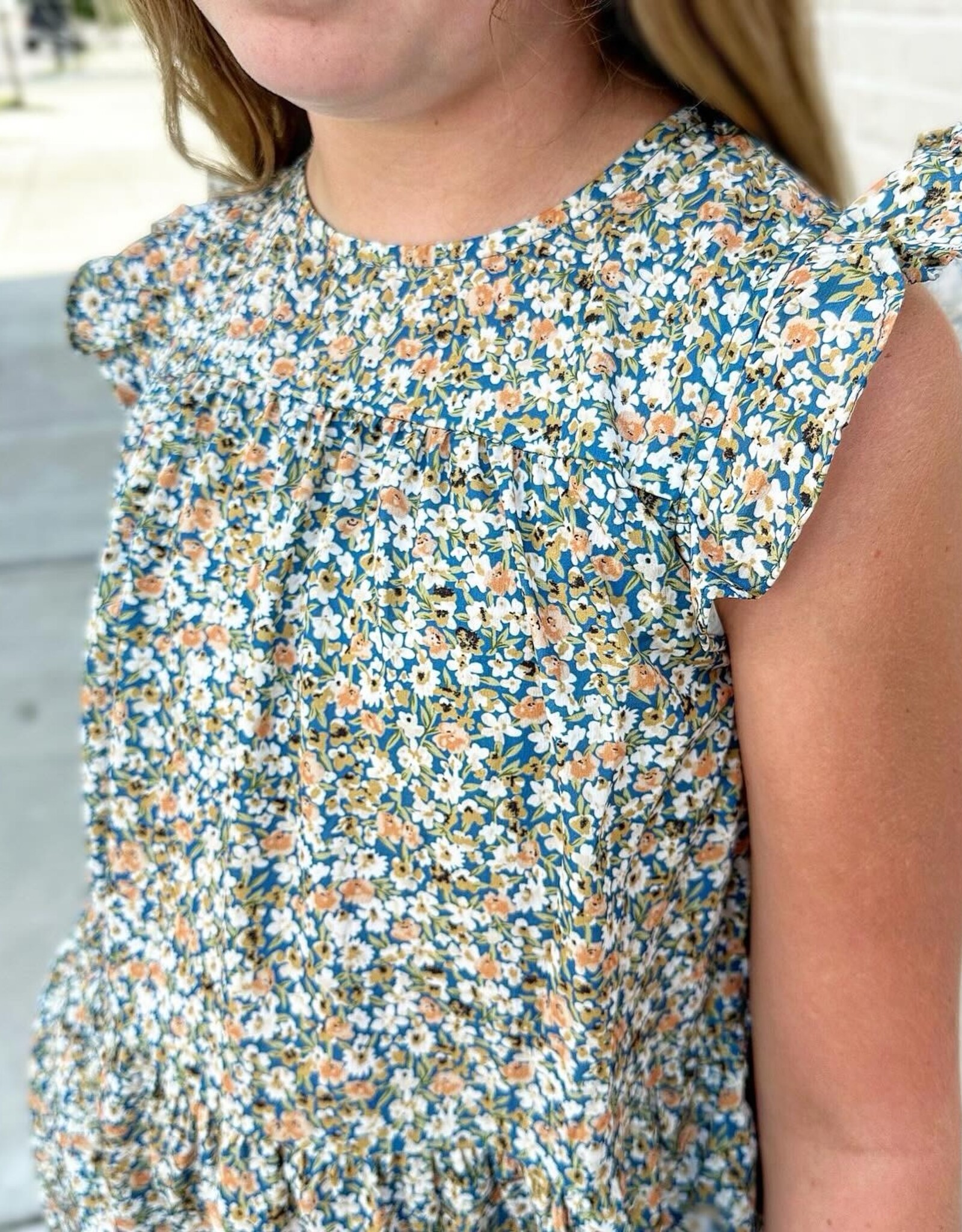 Hayden Candice Dress in Blue Floral