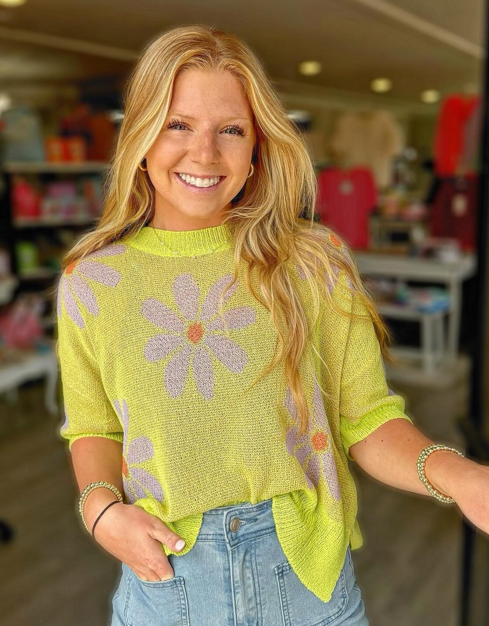 Lacey Daisy Top in Yellow