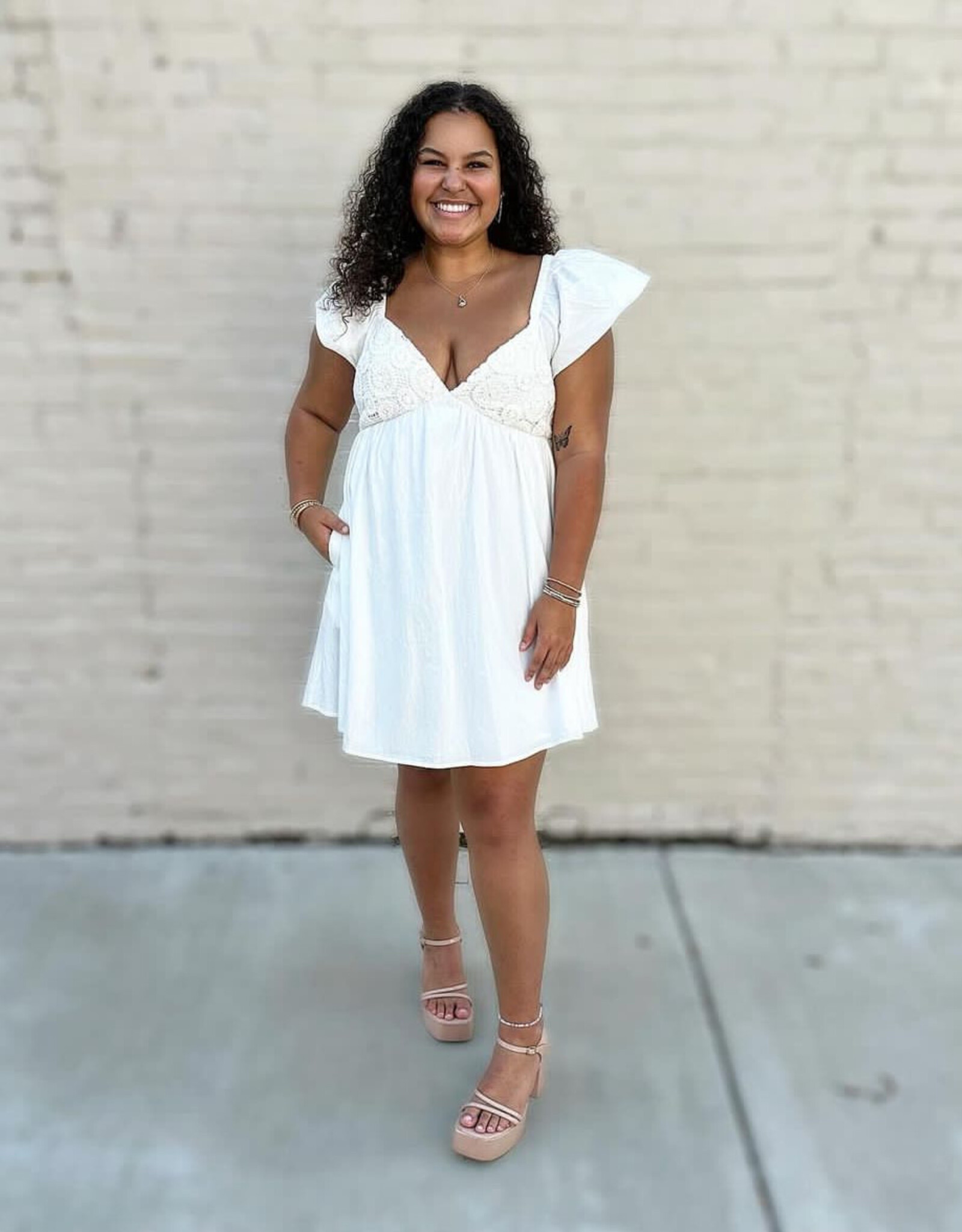 Haley Dress in White