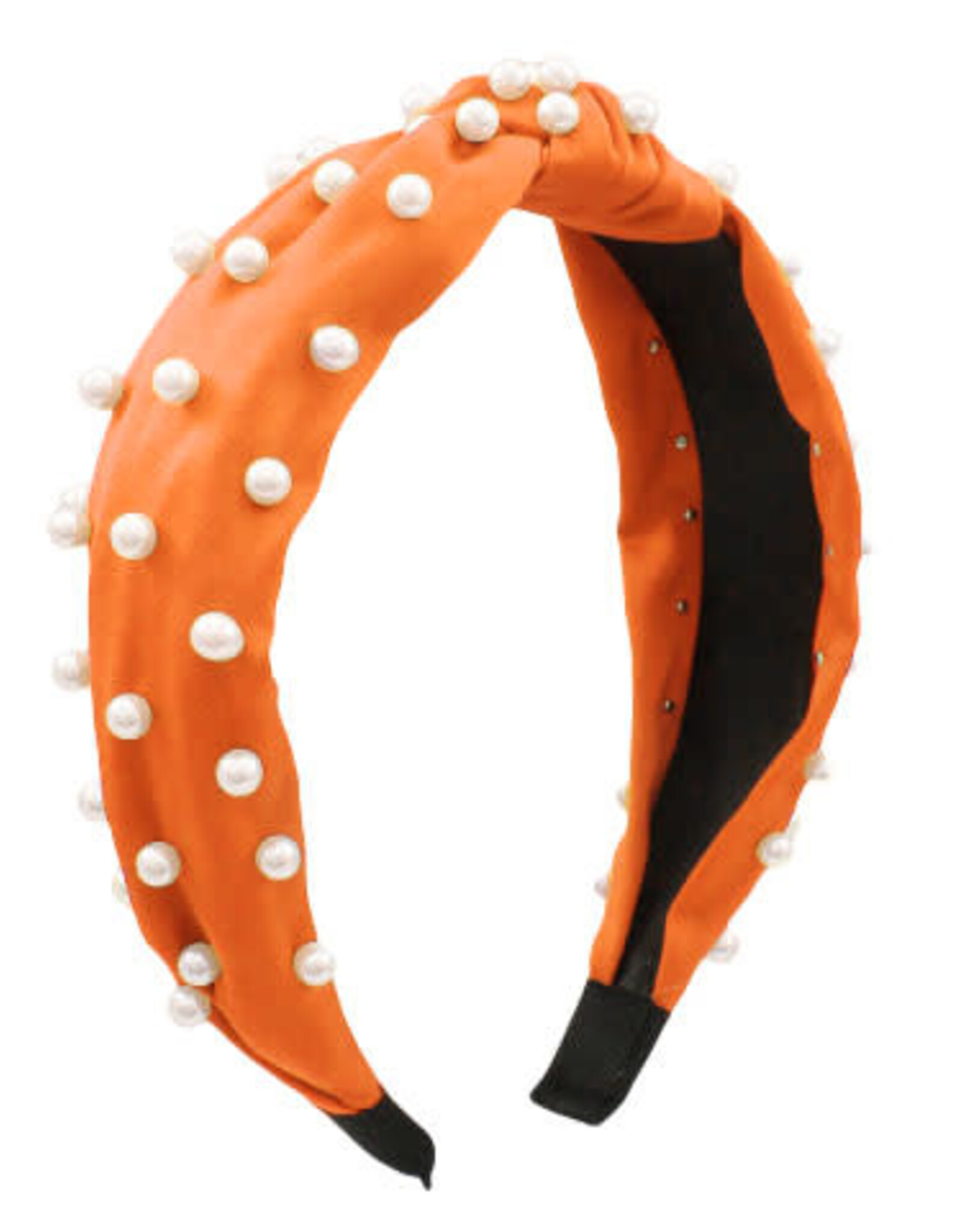 Pearl Knot Headband in Orange