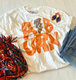 Auburn Lightning Tee in White