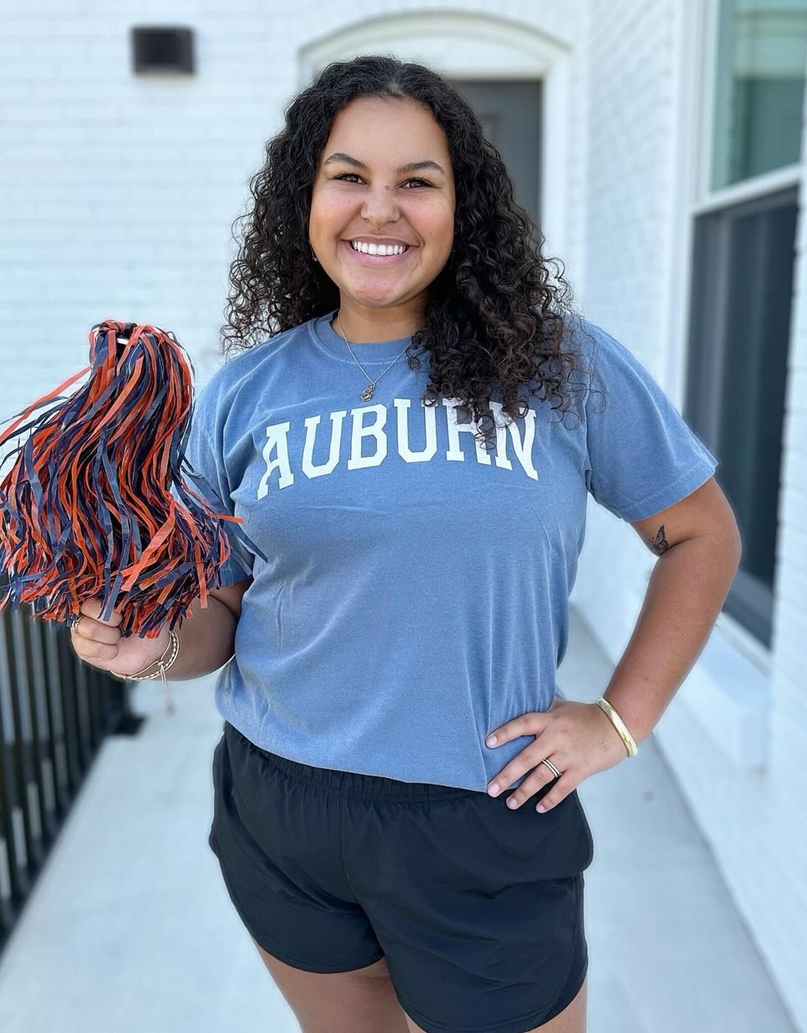 Auburn Graphic Tee in Navy
