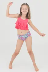 RuffleButts Cheerful Blooms Flounce Two Piece Swim