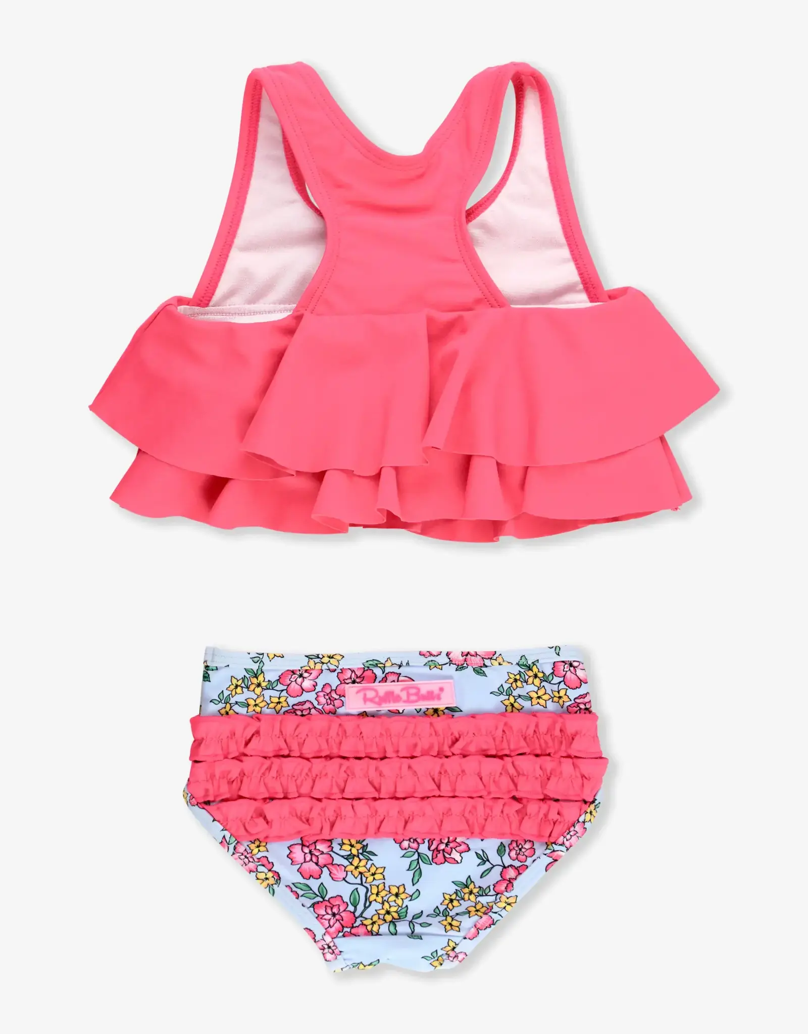 RuffleButts Cheerful Blooms Flounce Two Piece Swim