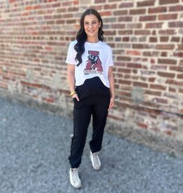 Elastic Waist Jogger in Black