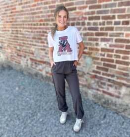 Elastic Waist Jogger in Grey