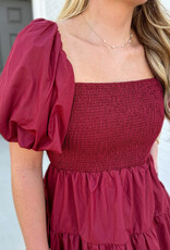 entro Jessica Dress in Burgundy