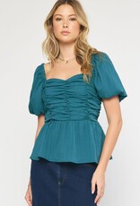 entro Olivia Top in Teal
