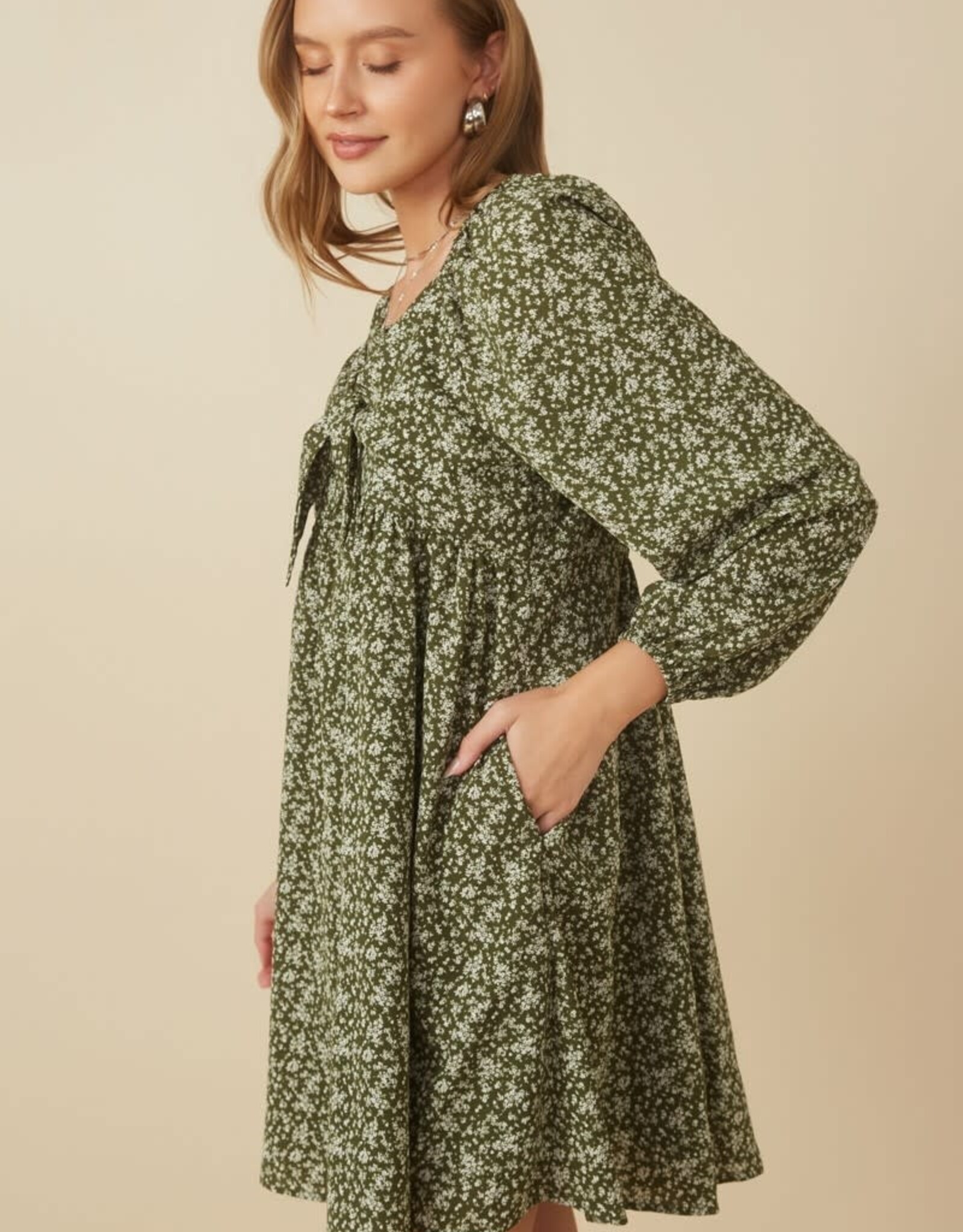 Hayden Olivia Dress in Green Floral