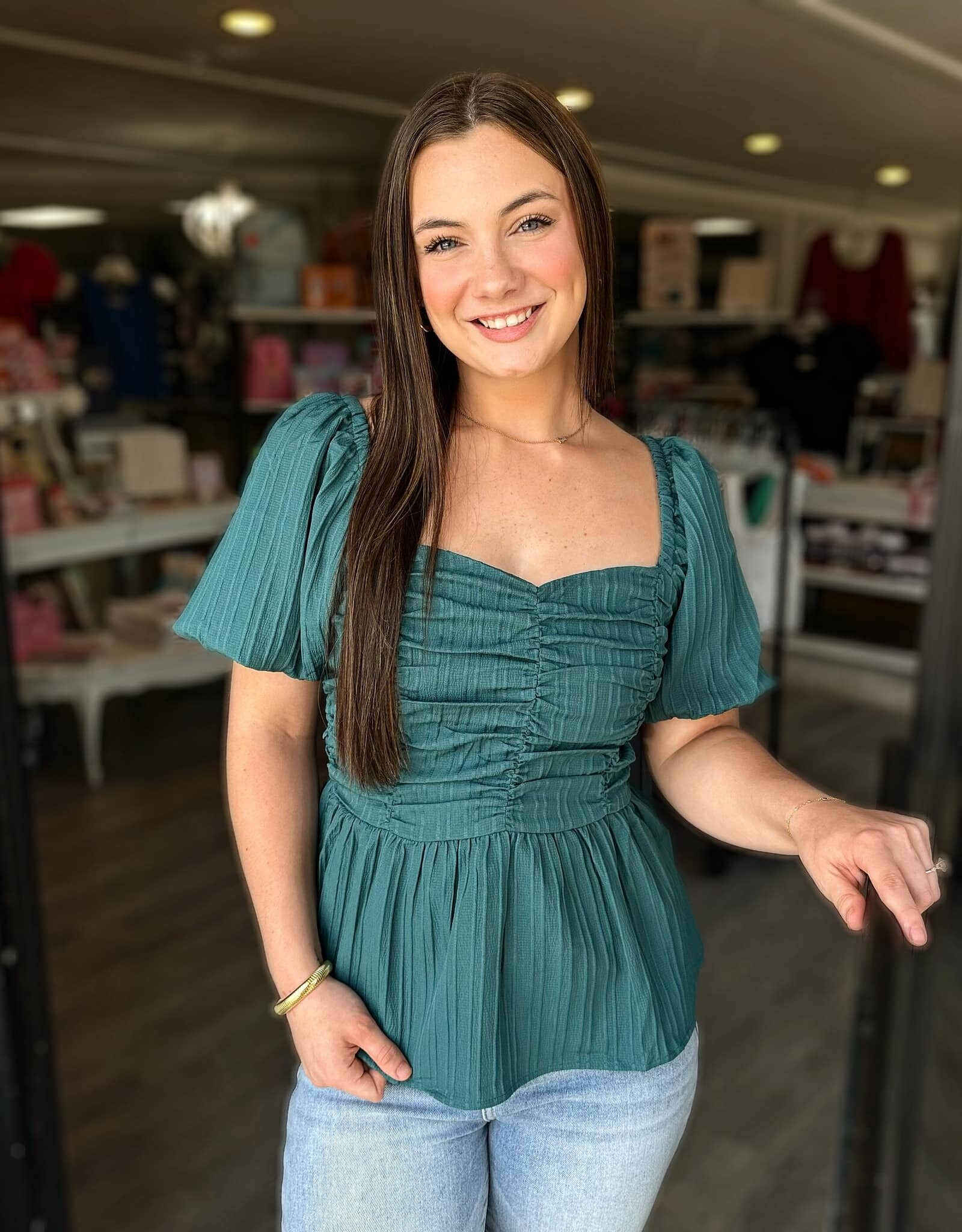 entro Olivia Top in Teal