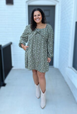 Hayden Olivia Dress in Green Floral