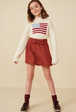 Hayden Lucy Bow Detail Skirt in Burgundy