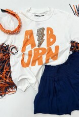 Auburn Lightning Tee in White