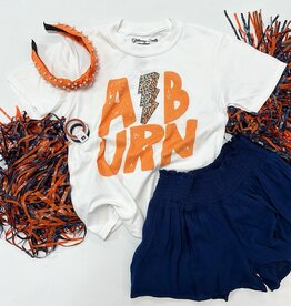 Auburn Lightning Tee in White