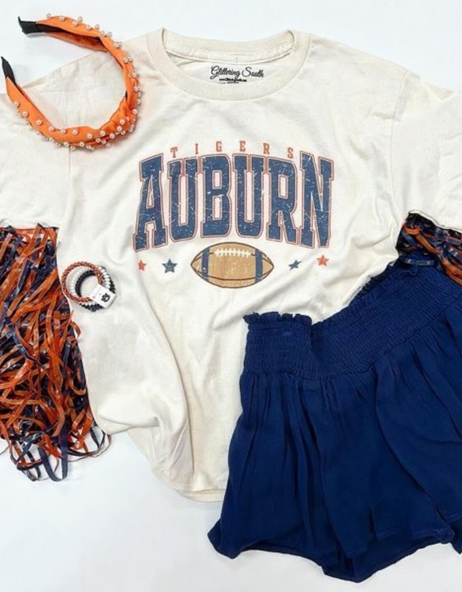 Auburn War Eagle Graphic Tee in Tan