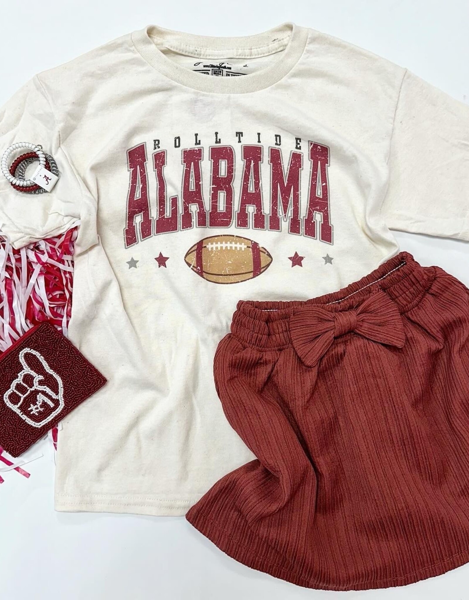 Alabama Roll Tide Graphic Tee in Tan