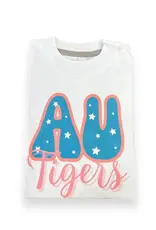 Auburn Tigers Crop Tee in White