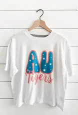 Auburn Tigers Crop Tee in White