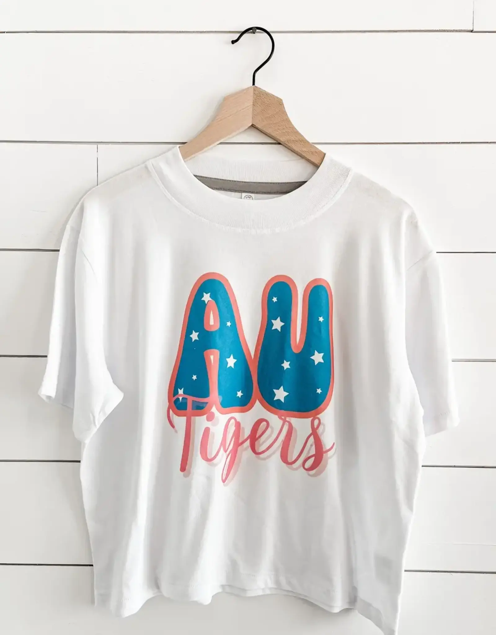 Auburn Tigers Crop Tee in White