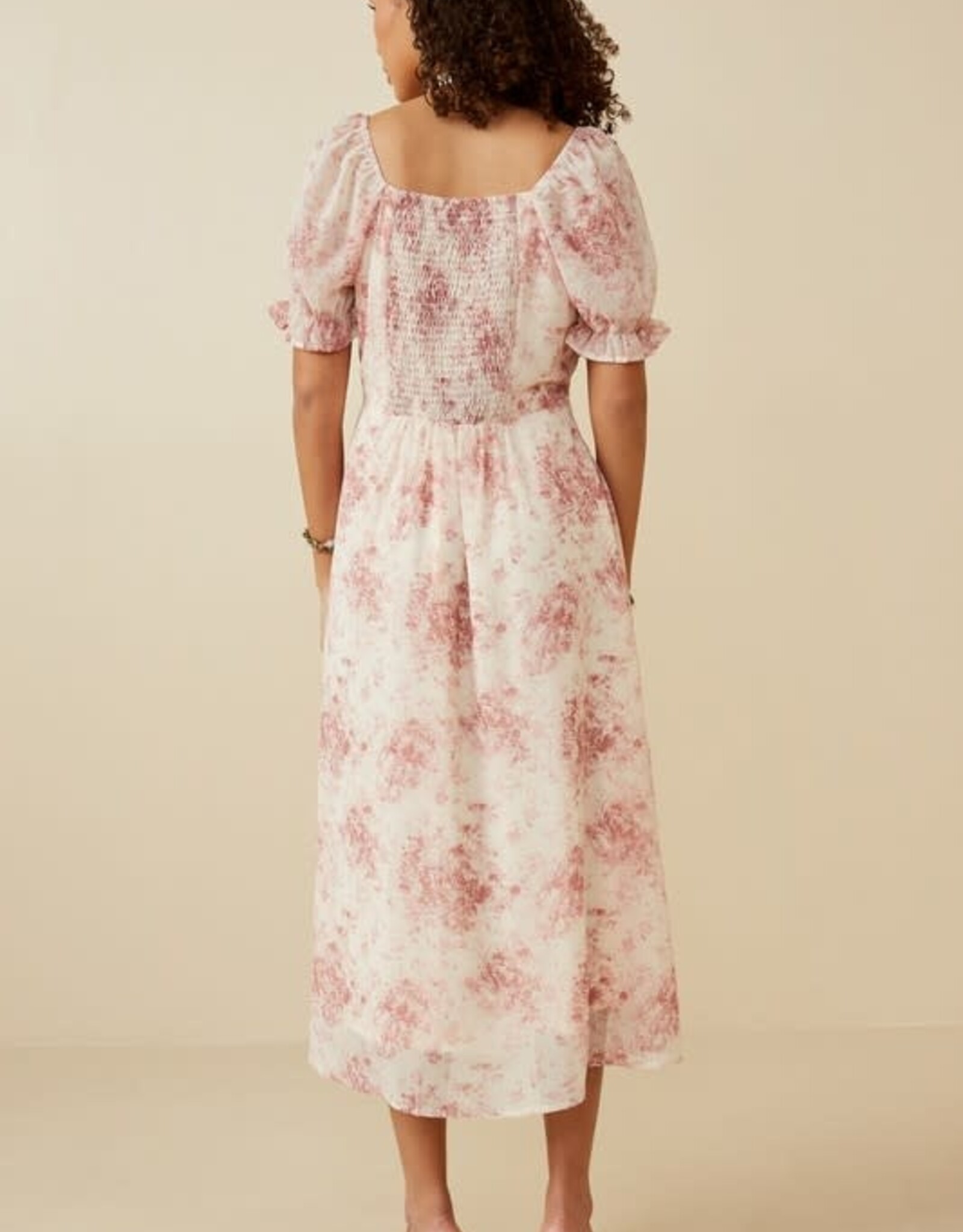 Hayden Carly Midi Dress in Pink Floral