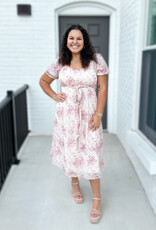 Hayden Carly Midi Dress in Pink Floral