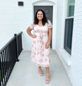 Hayden Carly Midi Dress in Pink Floral