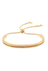 Twist and Chain Metal Cuff Bracelet
