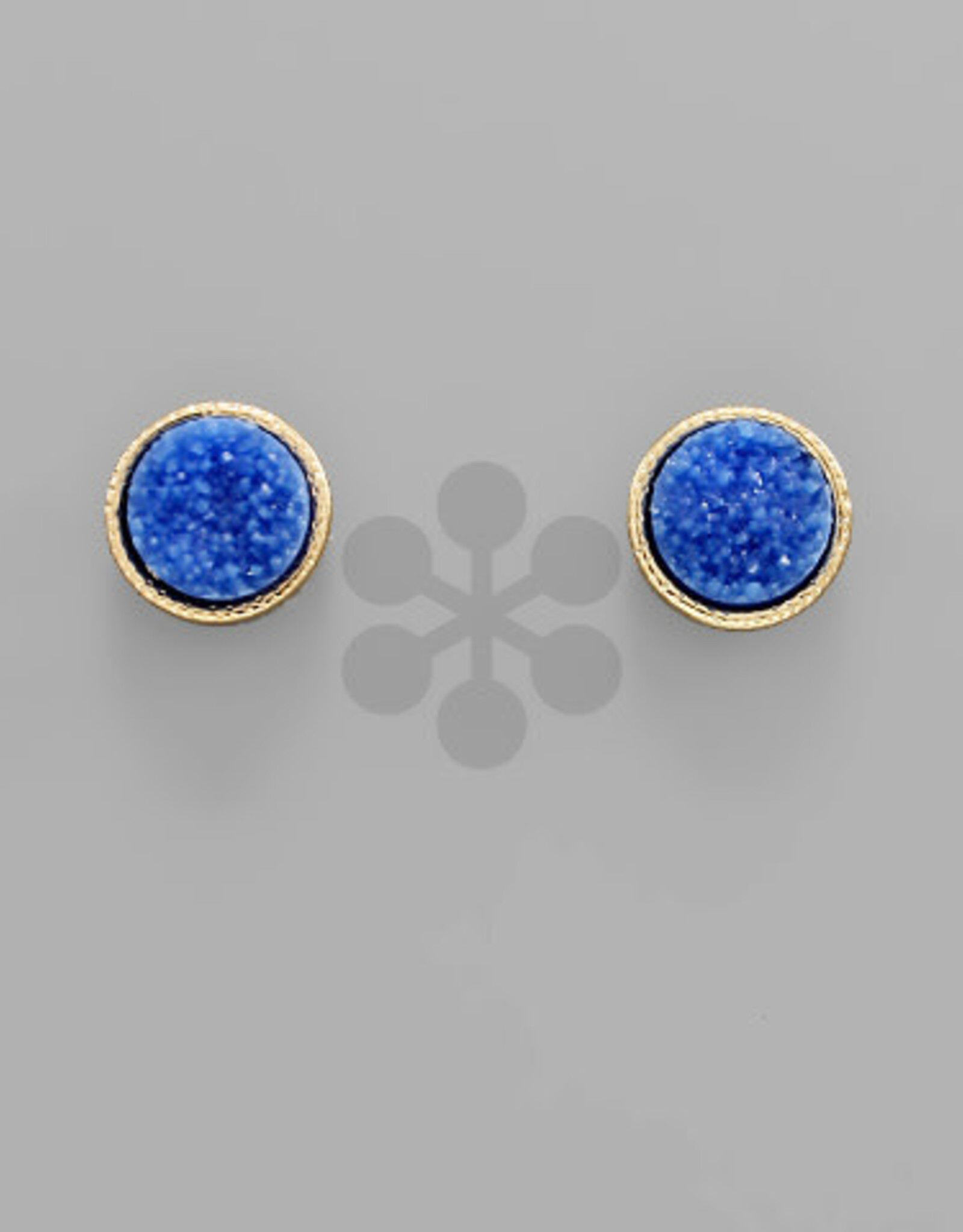 Stone Earring in Navy