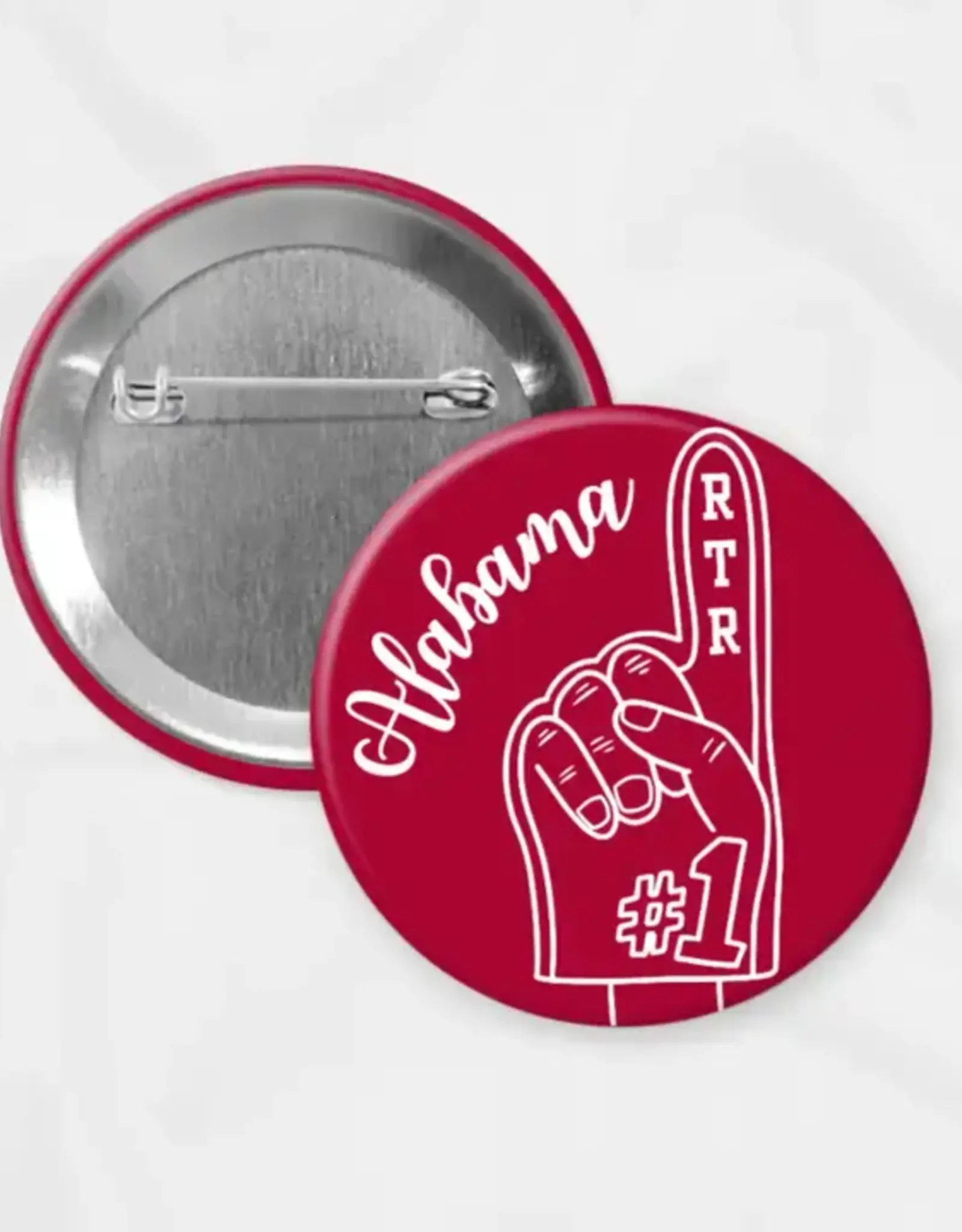 Alabama Game Day Button - Fan Hand